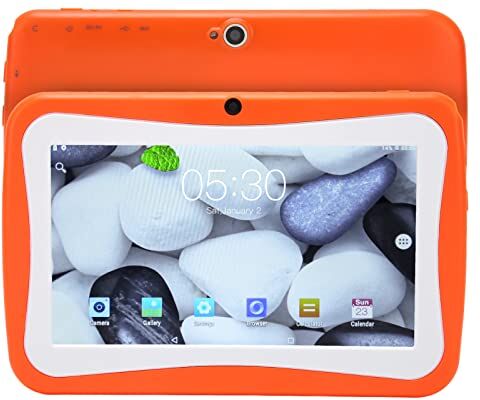 DAUZ Tablet per Bambini da 7 Pollici, Connessione WiFi Spina UE Batteria a Lunga Durata 100‑240 V Tablet per Bambini da 4 GB 32 GB 5GWiFi per la Musica per Scattare Foto per Guardare