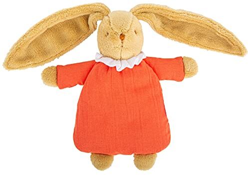 Trousselier Peluche a forma di coniglietto 20 cm di altezza cotone organico Classic Chic ideale regalo di nascita lavabile in lavatrice Colore biologico arancione 2 count