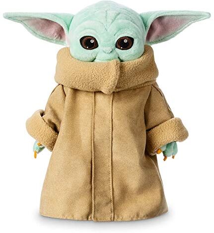 Disney Peluche di Grogu, Star Wars: The Mandalorian, 25 cm/9", Peluche di Grogu con la Classica Veste e Dettagli del Viso Ricamati, per Tutte Le età