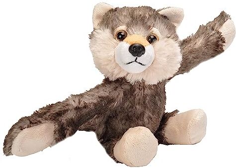 Wild Republic Lobo Peluches Huggers-Lupo Peluche con Braccialetto a Scatto Integrato,