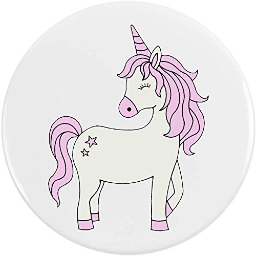 Azeeda 2 x 38mm 'Unicorno dai capelli rosa' Distintivi per spille con bottoni piccoli (BB00064287)
