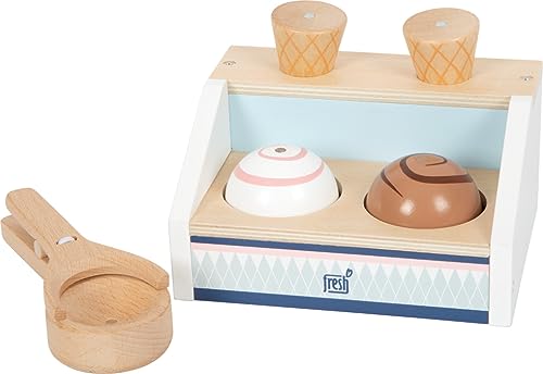 Small Foot Bancone del Gelato Compatto Fresh in Legno 100% Certificato FSC, per Bambini dai 3 Anni, , Small