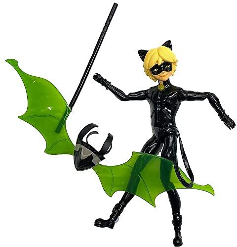 Bandai Miraculous Ladybug Mini-bambola Black Cat Bambola articolata da 12 cm con i suoi accessori