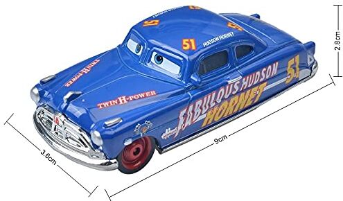 SUOSUO LZWJD Pixar Cars 3 Chick Hicks Police Police McQueen Mater Favoloso Hudson 1: 55 Diecast Metal in Ley Model Car Giocattoli per Ragazzi (Colore : Fabulous Hudson)