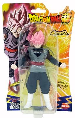 Bizak Monsterflex Goku Black Dragon Ball, bambola super estensibile ed elastica, 25 cm, 12 da collezionare, per adulti fan collezionisti e bambini dai 4 anni (64390230)