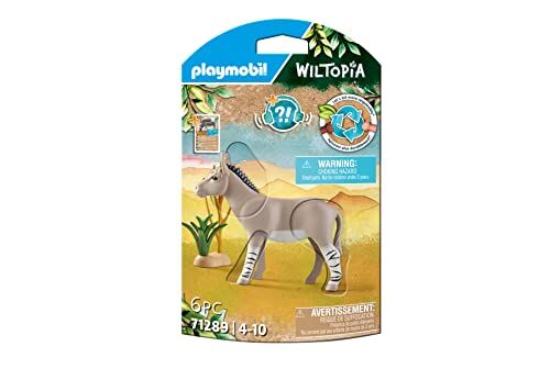 Playmobil Asino Selvaggio d'Africa- Wiltopia 80% di Materiali riciclati o biosourcati in Media Giocattolo educativo