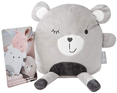 roba Peluche Sammy, Serie Lil Cuties, Orsacchiotto di Peluche, Morbido, Cotone Biologico e Sostenibile, Ideale come Regalo Nascita, Compleanno e Natale, Grigio