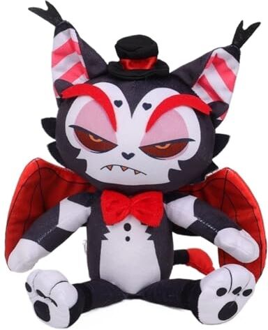 TOPLITHE Hazbin Hotel Peluche, Husk Plushie Peluche Simpatico Alastor Peluche for Fan della TV Bambini Adulti Compleanno (Size : HUSK)