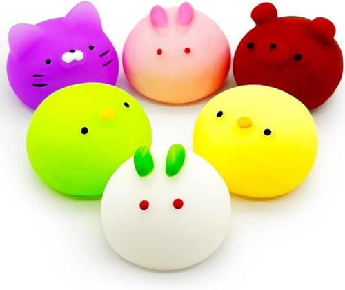 SABVITA Squeeze Toys Squishy Giocattoli 6 Pezzi Mini Giocattoli Antistress da Spremere Morbidi, Kawaii Squishy Gadget Compleanno Bambini, Squishy Piccoli Gadget Regalini Fine Festa Compleanno