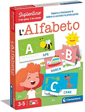 Clementoni - Sapientino-L'Alfabeto-Gioco Educativo 3 Anni, Flashcards Alfabeto, Imparare Le Lettere-Made in Italy, Colore Italiano, Medium,