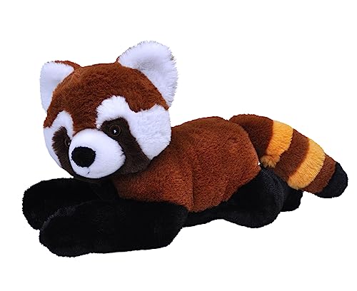 Wild Republic Ecokins Panda Rosso, Peluche Per Bambini 30 cm, Peluche Di Qualità, Regalo Di Compleanno, Giocattoli Ecologici, Creato Riciclando 16 Bottiglie In Plastica