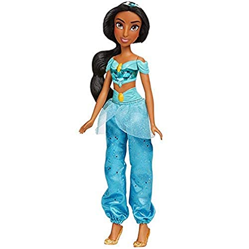 Disney Princess Royal Shimmer Bambola di Jasmine, Fashion Doll con Gonna e Accessori, Giocattolo per Bambini dai 3 Anni in su