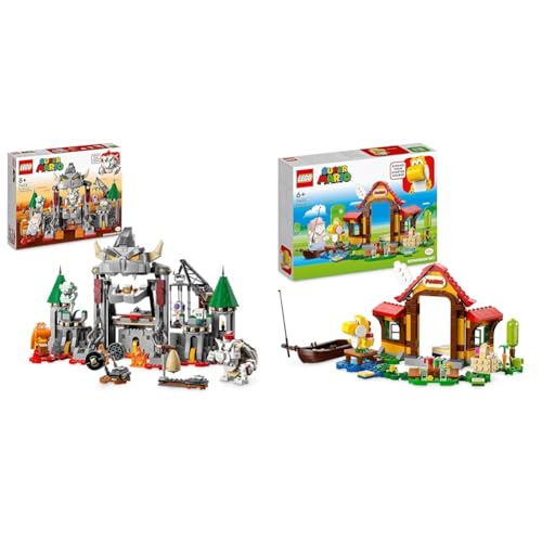 Lego 71423 Super Mario Pack di Espansione Battaglia al Castello di Skelobowser con 5 Personaggi & 71422 Super Mario Pack di Espansione Picnic alla Casa di Mario