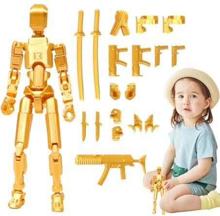 Generic Figura T13, Figura d'azione T13, Figura d'azione Titan 13, Robot mobile multisnodato con manichino stampato in 3D, Giocattoli di figure d'azione Lucky13, Figura d'azione robot