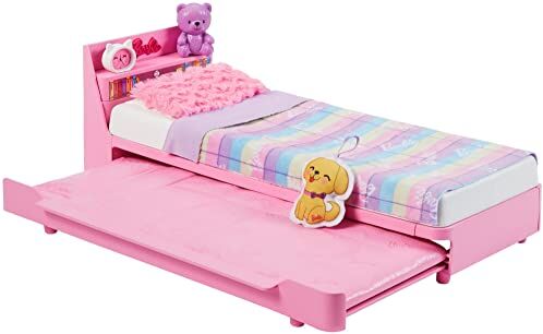 Barbie La Mia Prima , giocattolo per bambini 3+ anni, PlaysetCameretta a tema arcobaleni e unicorni con letto a scomparsa e accessori,