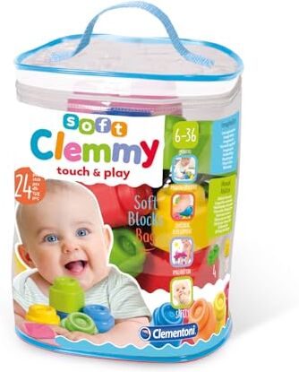 Clementoni 14889 Baby Clemmy Sacca, 18 mesi +, 24 Mattoncini