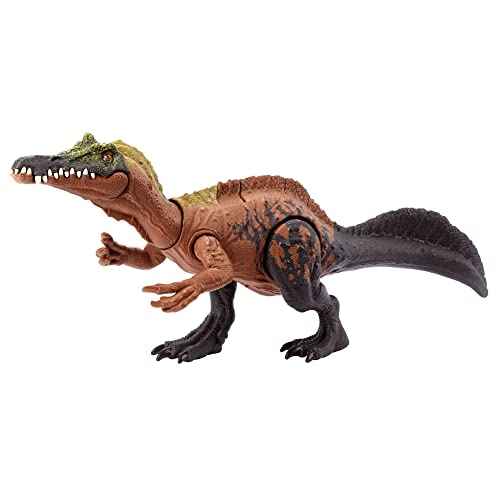 Mattel Jurassic World Dinosauro Irritator Ruggito Selvaggio, action figure snodata con azione di attacco e ruggito roboante, giocattolo per bambini, 4+ anni,