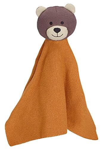 Sterntaler Asciugamano unisex per bambini, a maglia, con orsetto, taglia S, colore: marrone chiaro