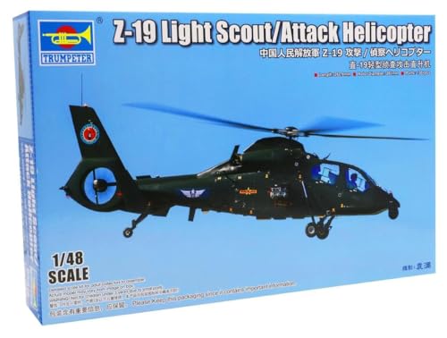 Trumpeter Z-19 Light Scout/Attack Helicopter Scala 1/48 Scatola di Montaggio in plastica
