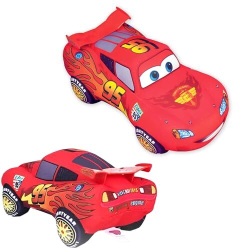 WKxinxuan Saetta Mcqueen Peluche, Peluche Cars Pupazzo, 25CM Cars Lightning Mcqueen Peluche, Cars Peluche Cuscino Coccole, Soft Ripiene Bambola Peluche, per Ragazzi Eragazze di Compleanno Regalo