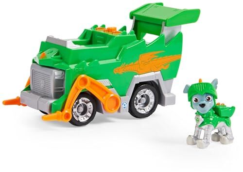 Paw Patrol Veicolo Rescue Knights di Rocky   Camion per la Raccolta di rifiuti riciclabili con Personaggio Giochi Bambini dai 3 Anni in su