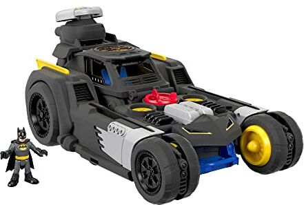 Fisher Price Imaginext DC Super Friends Batmobile R/C Trasformabile, con il radiocomando per far sfrecciare la Batmobile, Giocattolo per Bambini 3+ Anni,