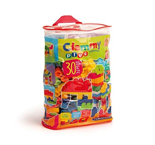 Clementoni Sacca Clemmy 30 Mattoncini, Multicolore,