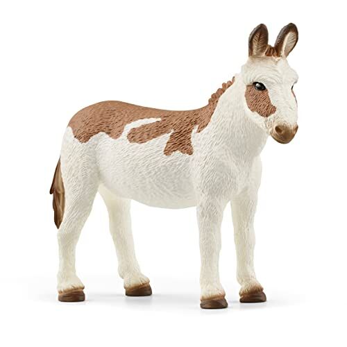 SCHLEICH ASINO AMERICANO, PEZZATO, da 3 anni, FARM WORLD Figura, 8 x 2 x 7 cm