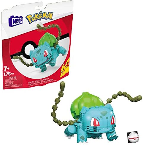 Mega Pokémon Bulbasaur Set da Costruzione con 175 Pezzi, Giocattolo per Bambini 6+ Anni,