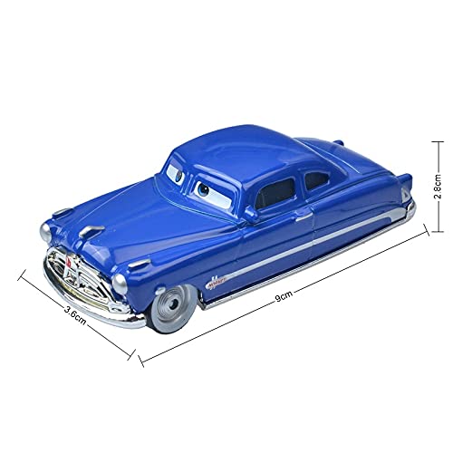 SUOSUO LZWJD Pixar Cars 3 Chick Hicks Police Police McQueen Mater Favoloso Hudson 1: 55 Diecast Metal in Ley Model Car Giocattoli per Ragazzi (Colore : Doc Hudson)