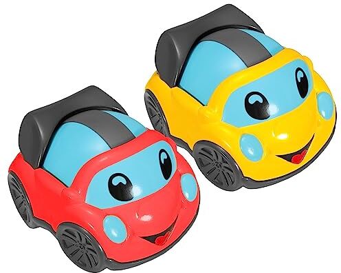 Chicco - Turbo Ball Racing Friends, Mini Veicoli, 2 Macchinine con Funzione Retrocarica, da 1 a 4 Anni