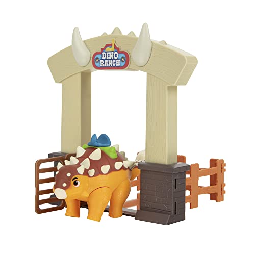 Giochi Preziosi Dino Ranch Ankylosaurus, Playset Action con Dinosauro, il Dinosauro è Articolato e Alto Circa 10 cm, Come Visto in TV, per Bambini a Partire dai 3 Anni,