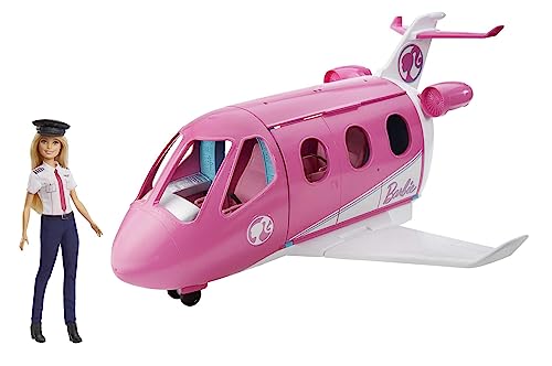 Barbie Aereo dei Sogni con Pilota, Playset con Veicolo e Bambola Bionda Inclusa, Giocattolo per Bambini 3+ Anni,