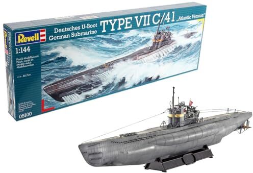 Revell 05100 U-Boot Tipo 7 C/41 Atlantic Version Kit di Modello in Plastica, Scala 1:144