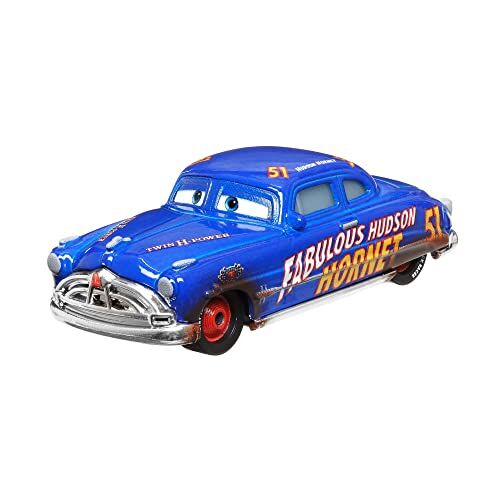 Disney Cars- Favoloso Hudson Hornet Giocattolo Veicolo per Bambini, Colore Blu,