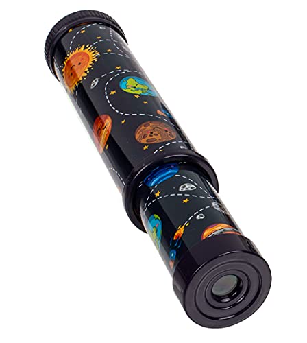 MIJOMA Caleidoscopio spazio, stupore e sperimentazione con specchi, luce e colori, pensierino (nero)
