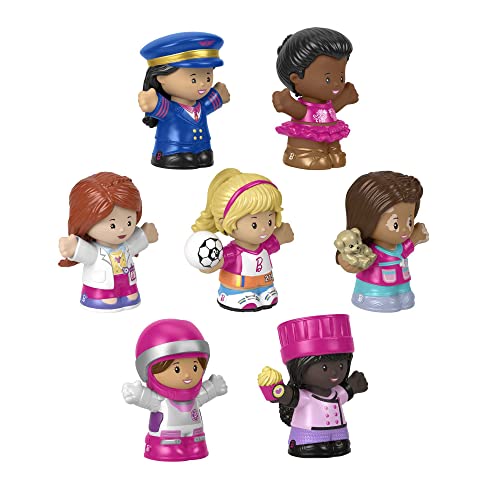 Fisher Price Little People Set Personaggi Barbie Puoi Essere Tutto Ciò che Desideri, Confezione con 7 Personaggi, Giocattolo per Bambini 18+ Mesi,