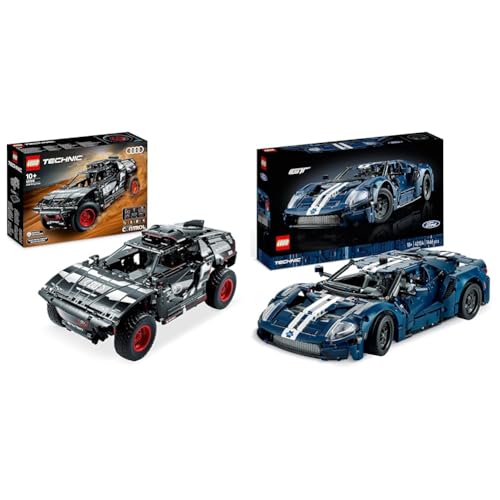 Lego 42160 Technic Audi RS Q E-Tron, Macchina Telecomandata da Rally & 42154 Technic Ford GT 2022, Kit Modellino di Auto da Costruire per Adulti