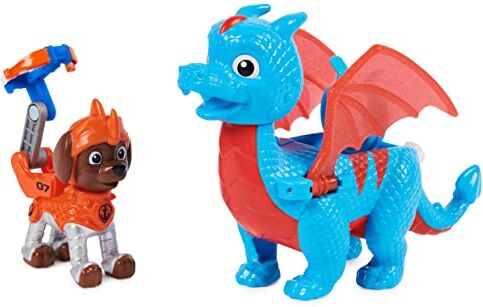 Paw Patrol , Salvataggio Cavalieri Zuma e Drago Rubino Actionfiguren-Set, Scuola d'infanzia,