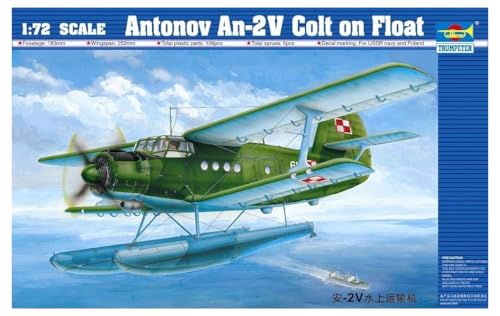 Trumpeter 01606 Modellino idrovolante Biplano Colt, Antonov An-2M