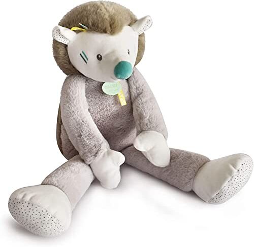 Doudou et Compagnie Peluche riccio, 60 cm, colore: Grigio medio