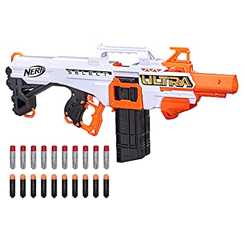 Hasbro Nerf Ultra Select, blaster completamente motorizzato, lancia a distanza o con precisione, include caricatori e dardi, compatibile solo con dardi Nerf Ultra