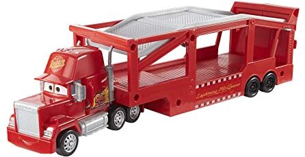 Disney Cars Mack Trasportatore, Camion Grande da 33+ cm con Rampa e Spazio per Trasportare Fino a 12 Veicoli su Due Livelli, Giocattolo per Bambini, 3+ Anni,