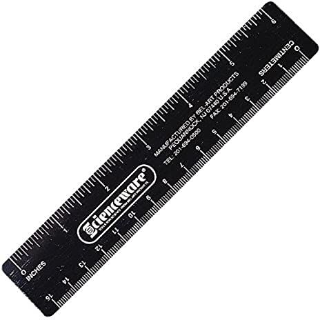 ART F13355-0001 Fluorescent Ruler; Metric/English Scale, 15cm, 6