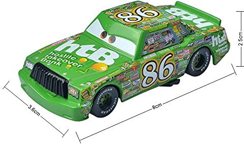 SUOSUO LZWJD Pixar Cars 3 Chick Hicks Police Police McQueen Mater Favoloso Hudson 1: 55 Diecast Metal in Ley Model Car Giocattoli per Ragazzi (Colore : Chick Hicks)