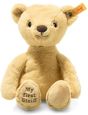 Steiff 242052 Teddy Soft Cuddly Friends My First Orsacchiotto di Peluche per Bambini, Morbido e Lavabile, Biondo Dorato (), Colore Beige, 26 cm