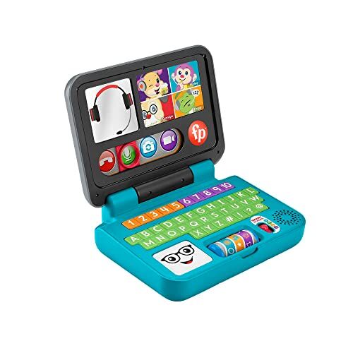 Fisher Price Ridi e Impara Il Mio Primo Laptop, Giocattolo Elettronico con Contenuti Educativi Smart Stages, Giocattolo per Bambini 6+ Mesi, Edizione: UK-Inglese , HGW96