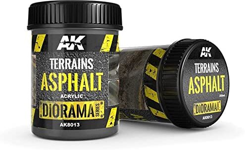 AK Interactive : Pasta Terrains Effetto Asfalto 250ml (Acrilico)