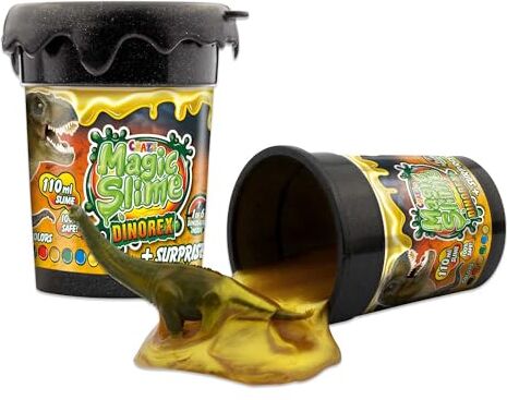 CRAZE DINOREX Magic Slime 150 ml di slime di dinosauro per bambini, melma per bambini, slime con figura inclusa di dinorex, giochi bambini, Assortiti 17203