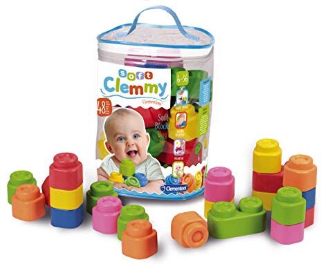 Clementoni 17134 Baby Clemmy Sacca, da 6 a 18 mesi, 48 Mattoncini